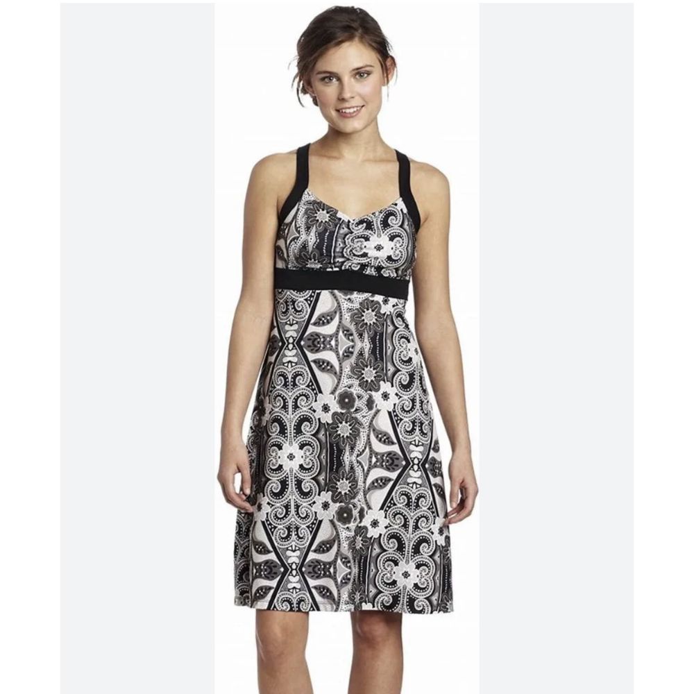 Prana Amaya Sundress Black and White Womens Size Small Athletic Dress
